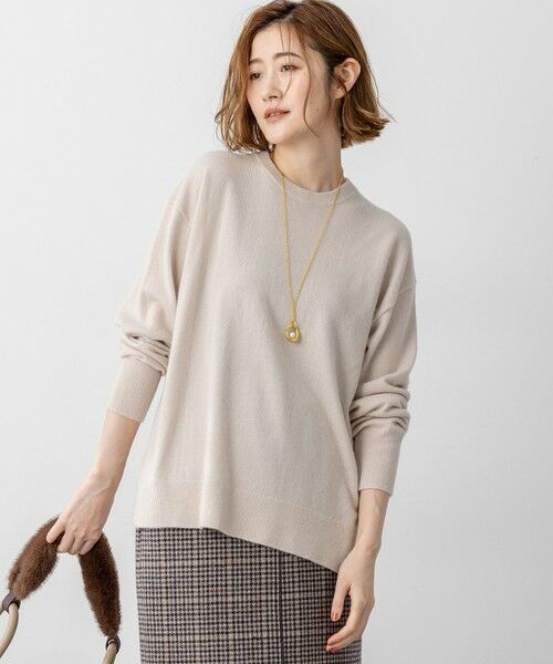 セール】 【見上愛さん着用/Oggi・STORY掲載】ピュアカシミヤ クルー