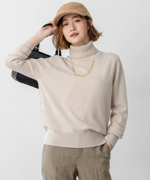 セール】 【滝沢眞規子さん着用/BAILA掲載/洗える】ピュアカシミヤ