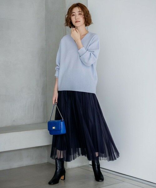 セール】 【洗える】ウールカシミヤ Vネック ニット （ニット