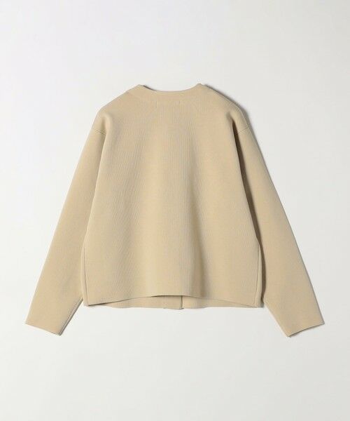 一部追加予約》quaranciel:〈手洗い可能〉ノーカラー ポケット ニット