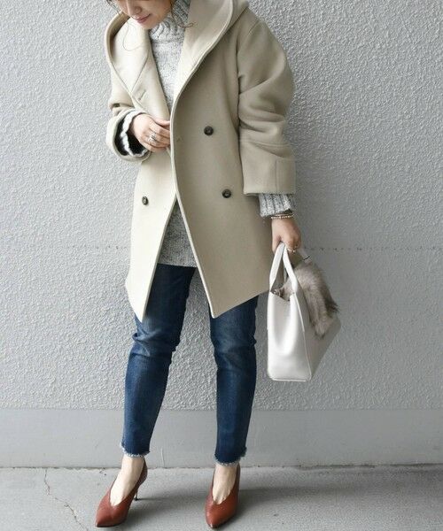 セール】 SHIPS any: フーデット ミディ コート （その他アウター