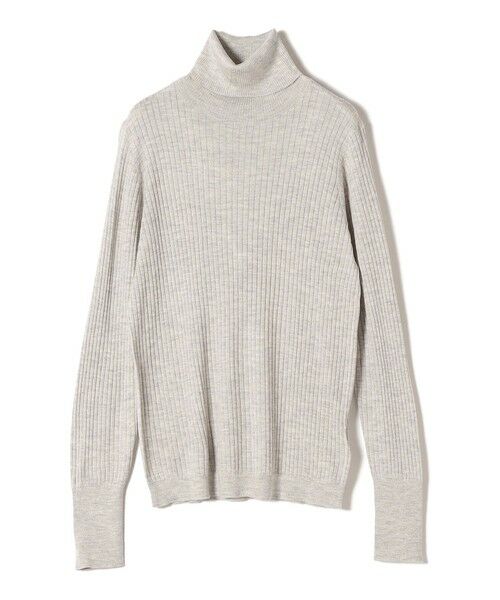 SHIPS Primary Navy Label:シルク カシミヤ タートルネック （ニット