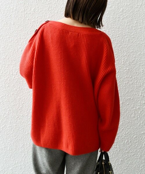 セール】 SHIPS any: AQUA カシミヤ ミックス ボートネック ニット