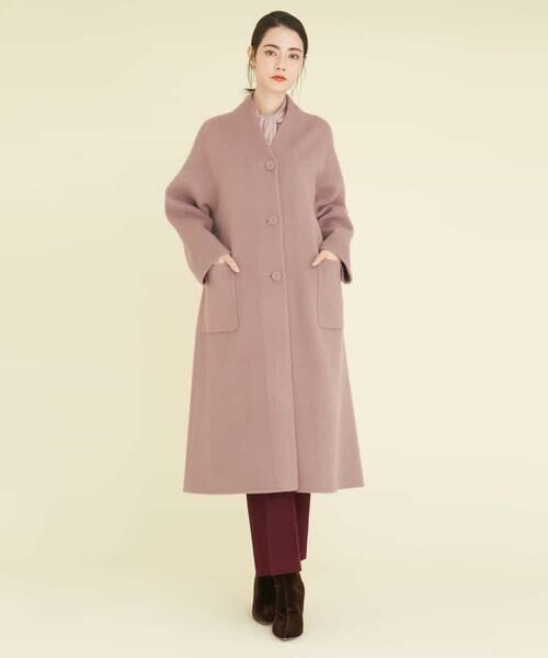 セール】 スタンドカラーウールロングコート （その他アウター