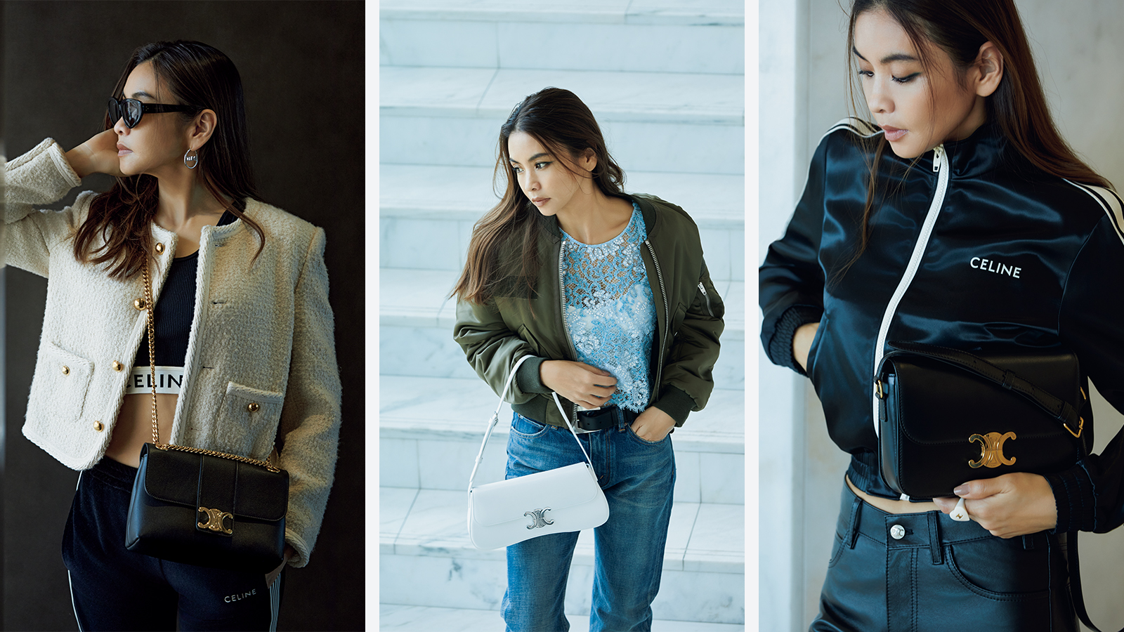 滝沢眞規子さんが着こなす。お手本は「フレンチブルジョワ」Style