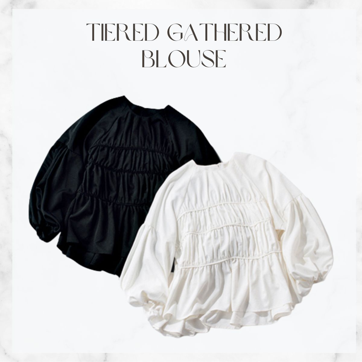 地味すぎない、甘すぎない「シャーリングブラウス」でデイリーも園行事