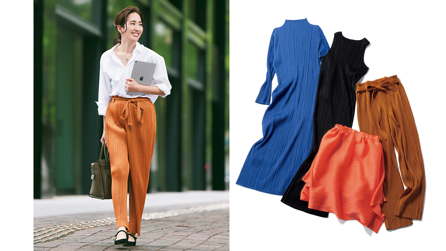 今夏「プリーツプリーズ」ママが急増中！“脱マダム”な着こなしを拝見