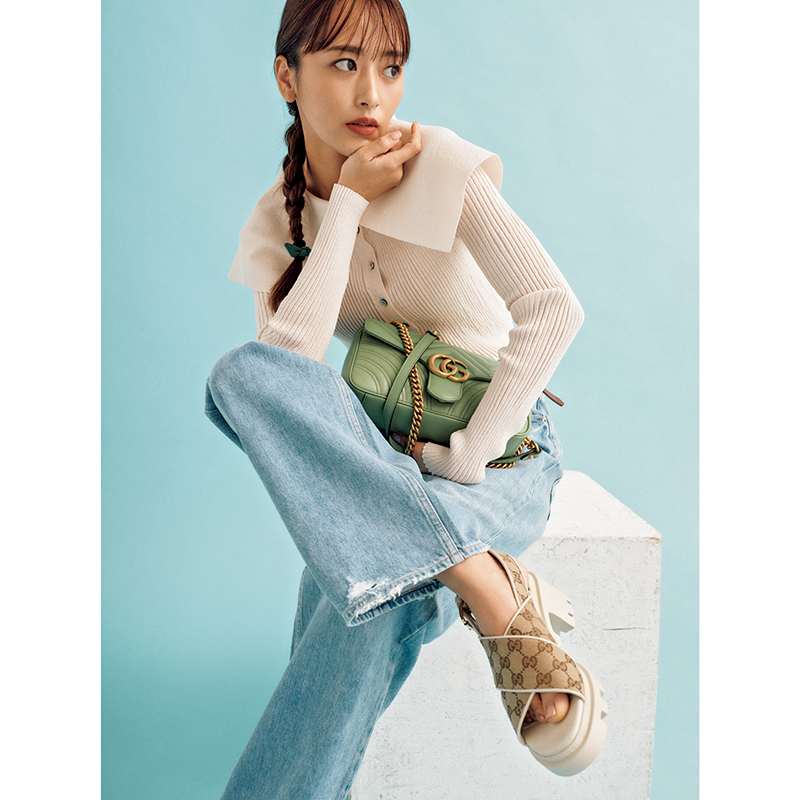 今季【グッチ】のヒールサンダルが新鮮！軽量ソールで美脚効果も抜群