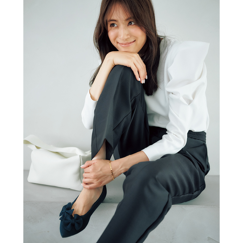 フリル | Offen offen 39 ブラック フラットシューズ フリル パール