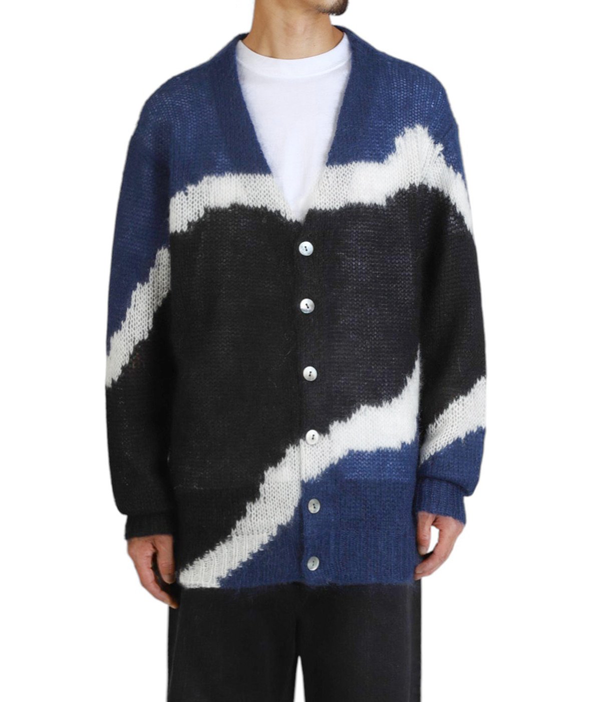 Multi Colour Mohair Cardigan | NOMARHYTHM TEXTILE(ノーマリズム