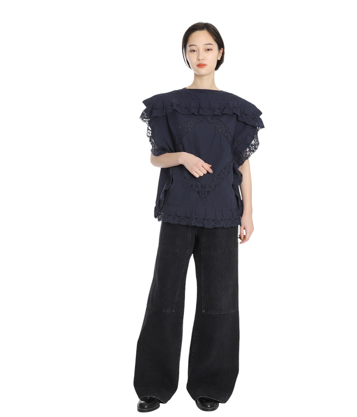 レディース】OVER-DYED CUSHION TOP_OVERSIZED | FUMIKA_UCHIDA(フミカ