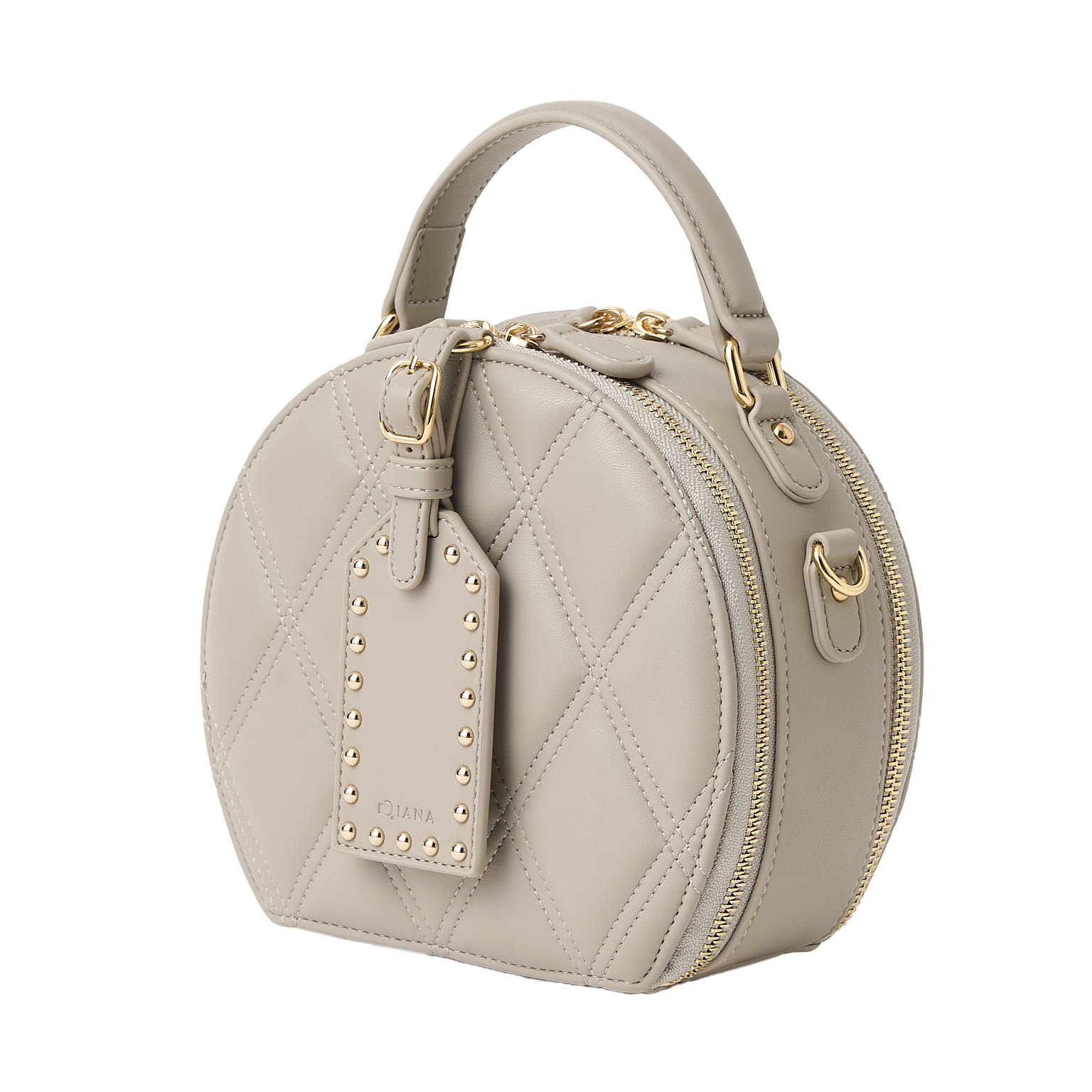 d*4様 DIANA カゴバッグ シロゴウヒスムース/ベージュザツザイドット