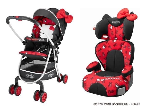 大きなリボン付き！“キティちゃん”デザインのベビーカー [えん乗り]