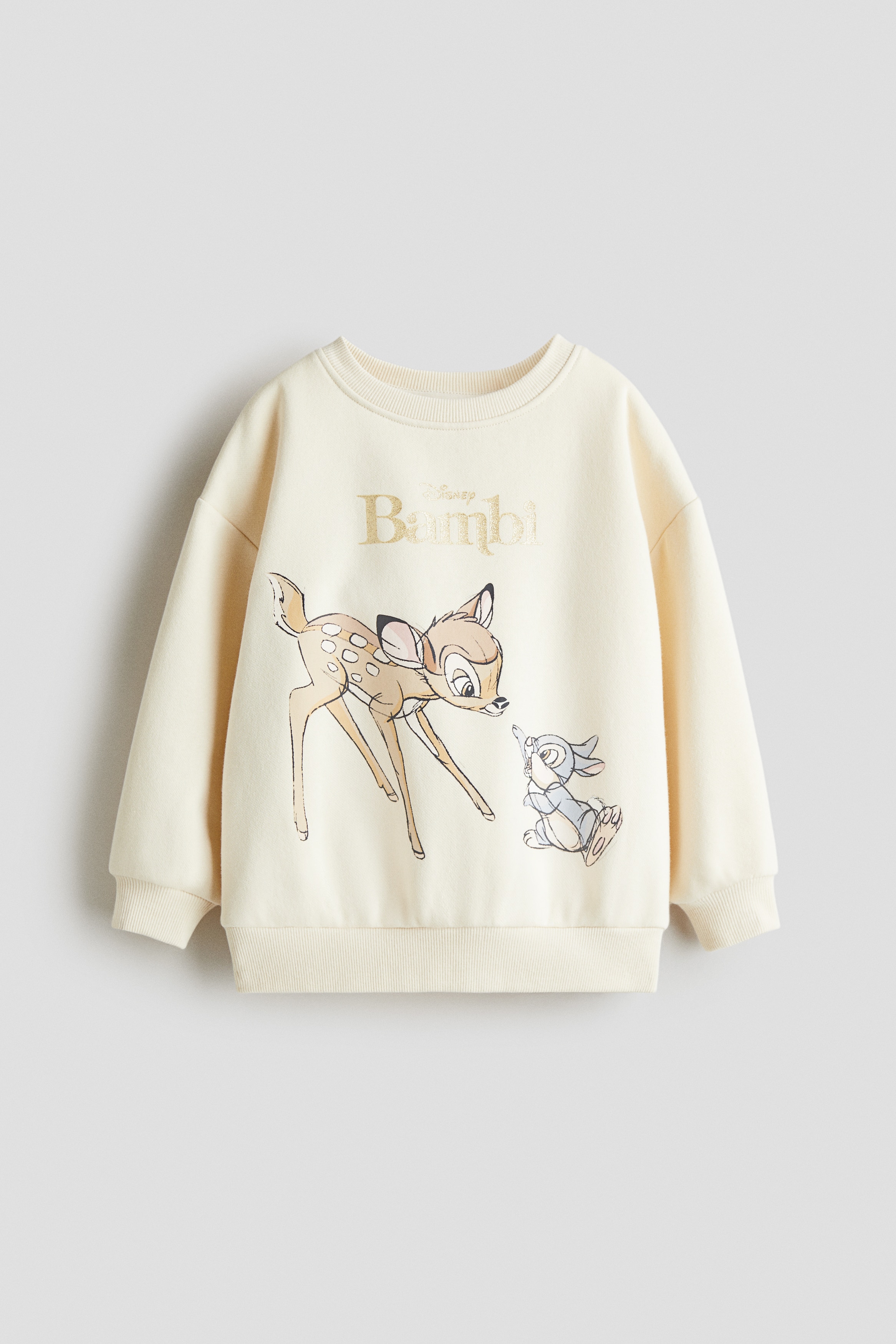 Printed Sweatshirt - Light beige/Bambi - Kids | H&M US