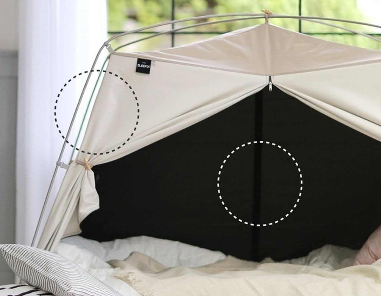 24時間ずっと夜！ 遮光機能がプラスされたベッドテント「SLEEP24