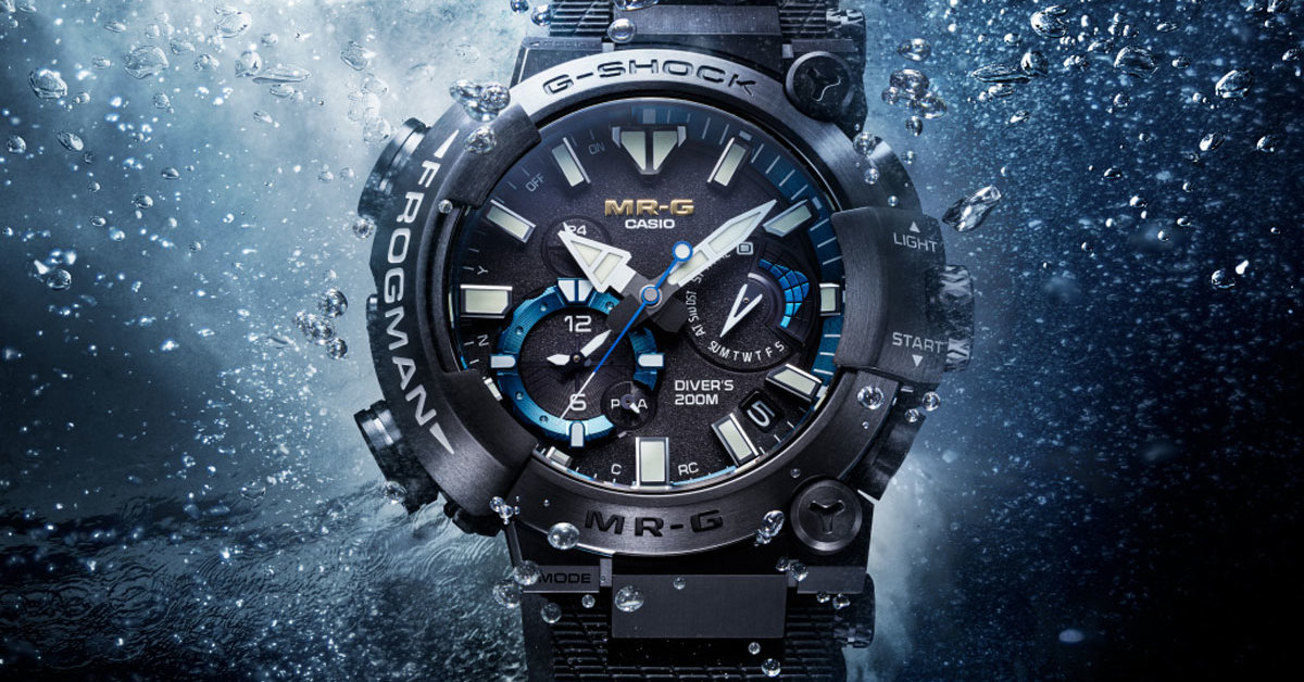 最強「FROGMAN」誕生！ G-SHOCK最上位「MR-G」から、チタン外装で左右