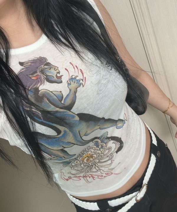 MUSINSA | SCULPTOR [Sculptor x Ed Hardy] Devil Raglan Tee White