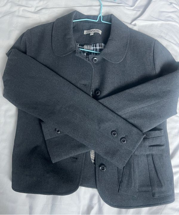 MUSINSA | COYSEIO RIBBON JACKET GREY