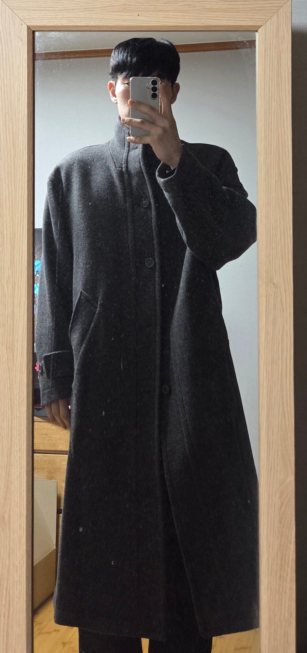 MUSINSA公式 | COOR カシミヤブレンドハイネックコート（シンダーグレー）