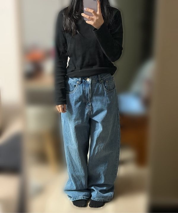 MUSINSA | ERA WOMEN ERA WIDE FIT DENIM PANTS - LIGHT BLUE