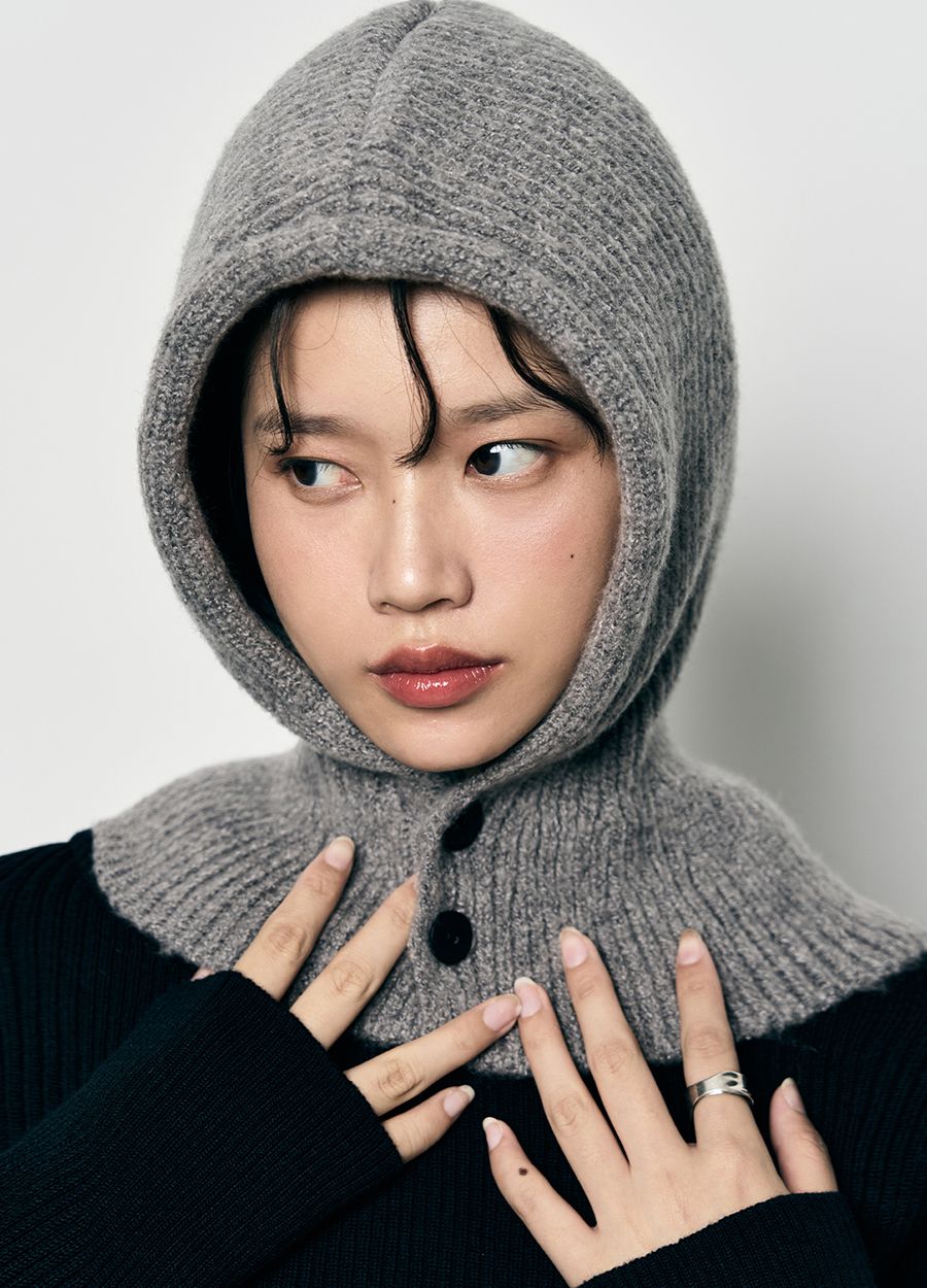 MUSINSA公式 | LEATHERY リラックスニットバラクラバ [CLOUD GREY]