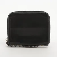 クロムハーツ 3サイドジップ ウォレット レザー×925 ブラック×シルバー