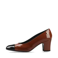 ロジェ ヴィヴィエ ベル ヴィヴィエ レザー×パテント パンプス 37