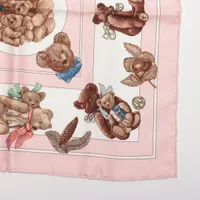 エルメス カレ45 CONFIDENTS DESCOEURS 心の友 スカーフ シルク ピンク