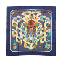 エルメス カレ90 SELLES A HOUSSE カバーへの腰かけ スカーフ シルク