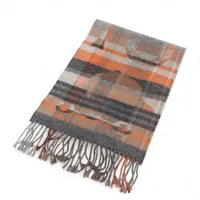 エルメス 24番地のサーキット マフラー カシミヤ グレー YZ070501