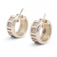 ティファニー ゲート フープピアス 925×750 12.3g ゴールド×シルバー