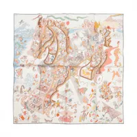 エルメス カレ90 PAPEROLES パプロール 馬車と貴族 スカーフ シルク