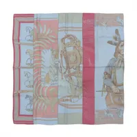 エルメス カレ90 Danse Pacifique スカーフ シルク ブルー AP092977