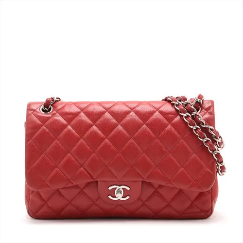 シャネル デカマトラッセ30 ラージ キャビアスキン ダブルフラップ