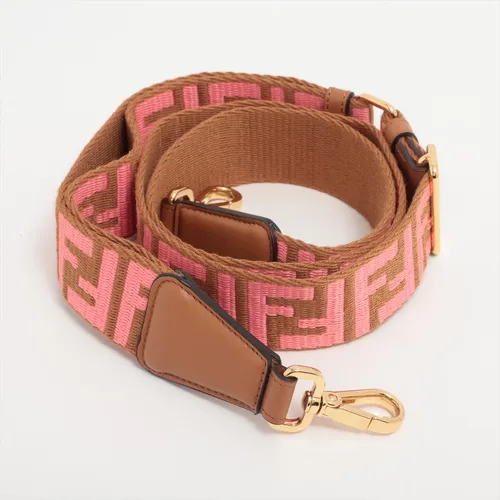 フェンディ ストラップユー キャンバス×レザー ショルダーストラップ