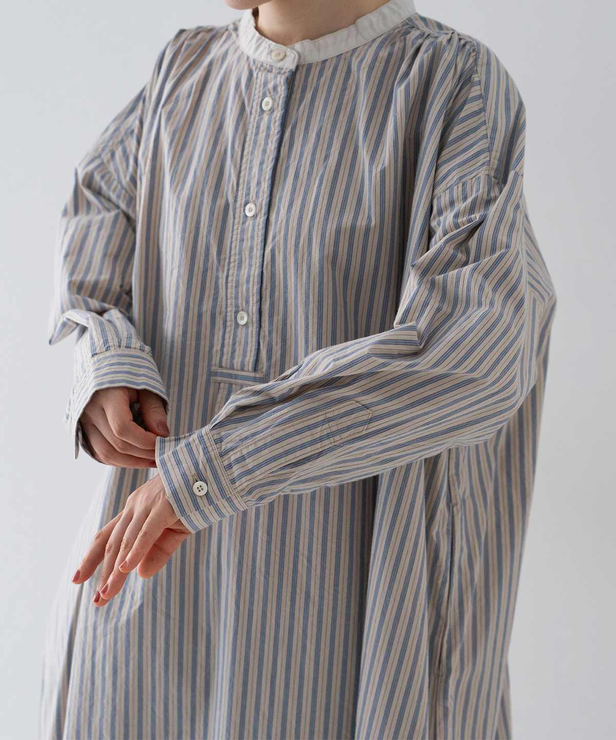 コットンストライププルオンワンピース｜nest Robe / CONFECT ONLINE SHOP