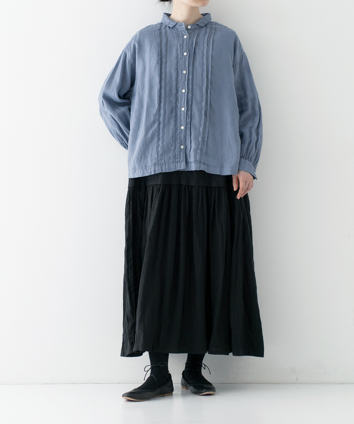 ◎60/リネンオックスタックブラウス｜nest Robe / CONFECT ONLINE SHOP