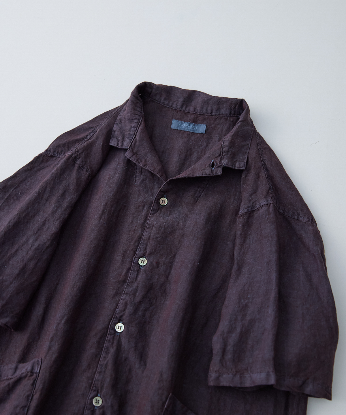 リネン ピグメントバイオ 半袖 カバーシャツ｜nest Robe / CONFECT