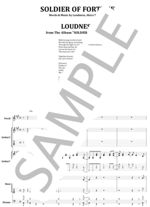 楽譜】ラウドネス / SOLDIER OF FORTUNE バンド・スコア 楽譜