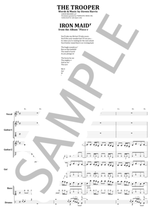 楽譜】IRON MAIDEN / THE TROOPER バンド・スコア from68 / IRON
