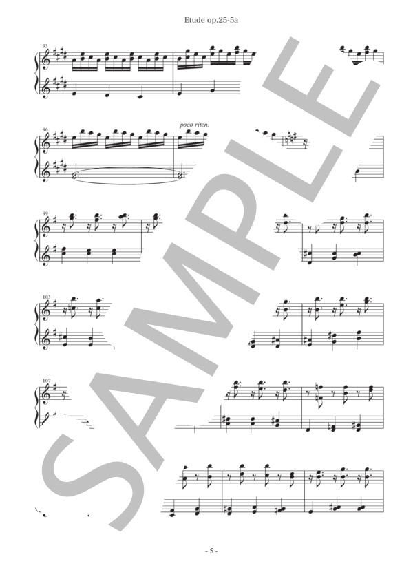 楽譜】 ショパン エチュードop.25-5によるトイピアノ練習曲