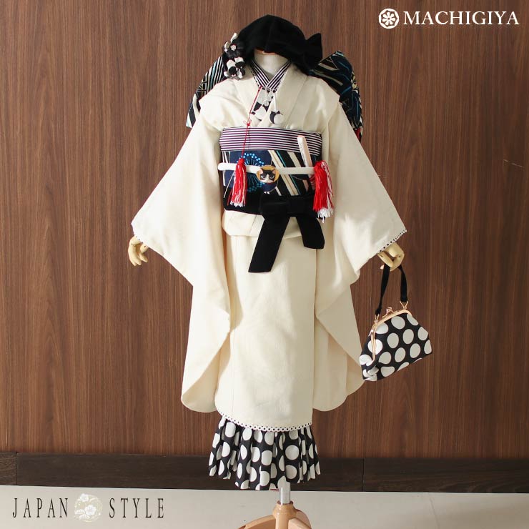 楽天市場】【レンタル】七五三 7歳 女の子 きもの 白 M-1 着物 四つ身