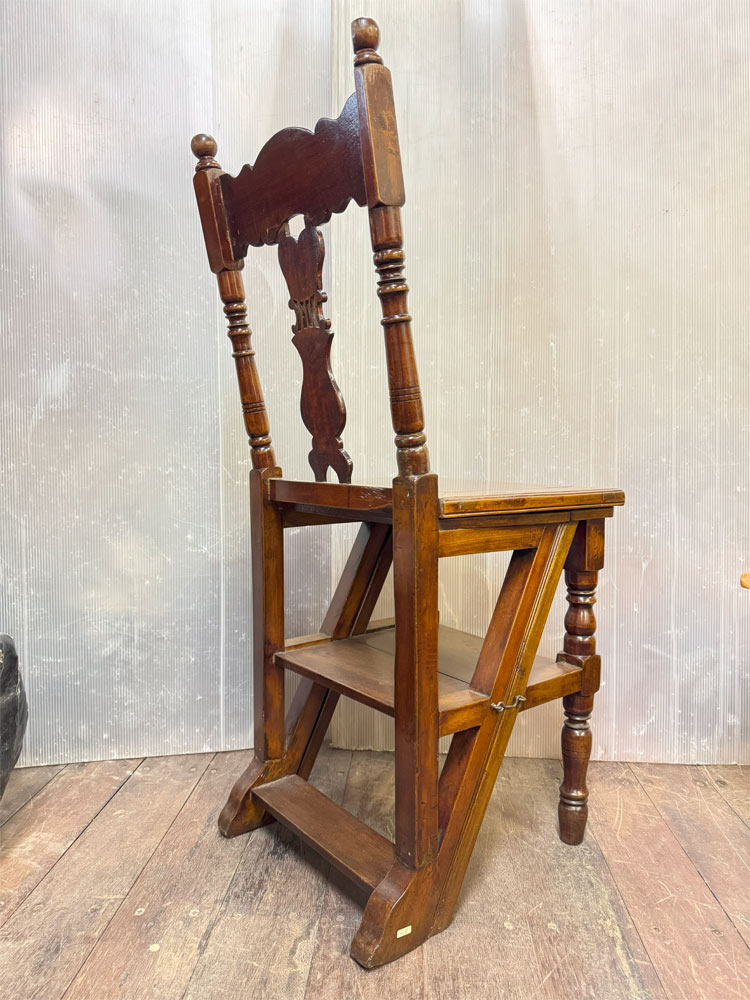 楽天市場】送料無料 アンティーク調 天然木 からくり椅子 H94cm 三脚