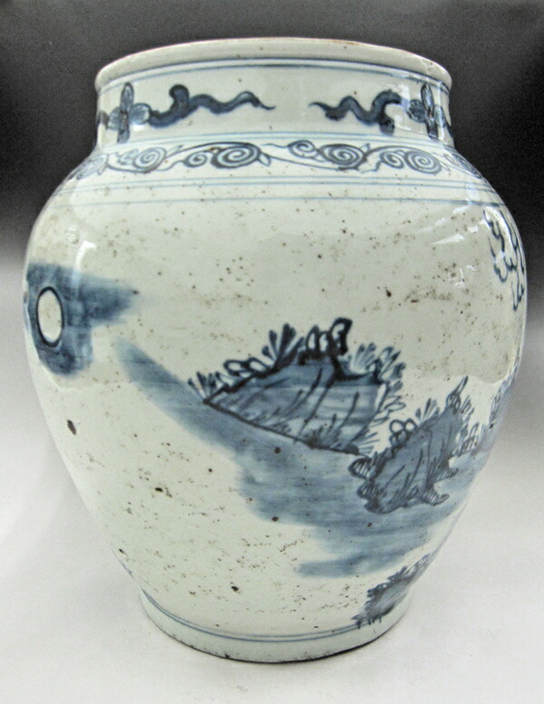 楽天市場】景徳鎮 染付麒麟文壺 高さ約23.5cm 中国美術 陶磁器 希少