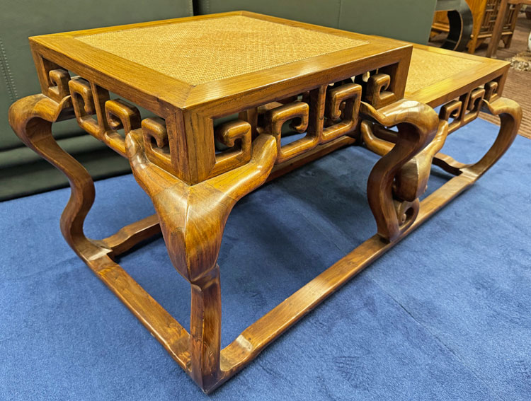 楽天市場】送料無料 天然木 2段 テーブル 大きい W115cm 飾り台 豪華