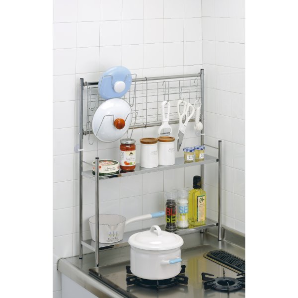 スパイスラック 調味料ラック 薄型 スリム コンロサイドラック ネット