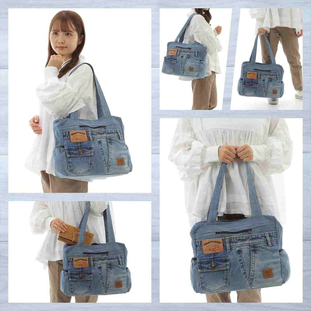 楽天市場】【クーポンあります！！】リメイク デニムバッグ DENIM