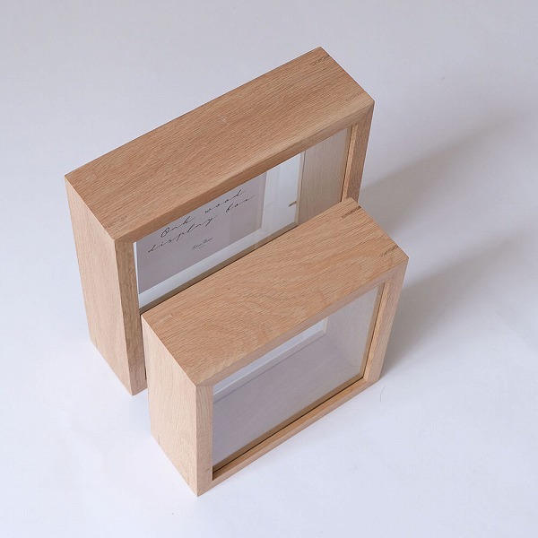 ディスプレイボックス スクエア Lサイズ OAK WOOD