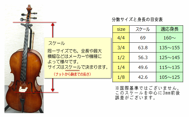 楽天市場】身長115〜135cm チェロ4点セット□カルロジョルダーノ SC