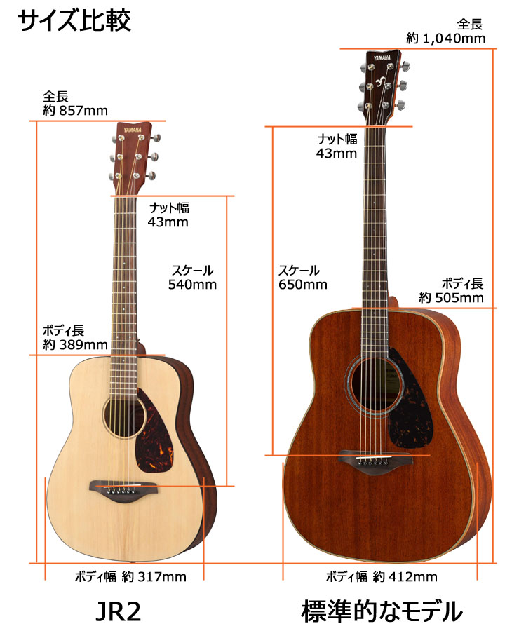 楽天市場】YAMAHA ミニアコースティックギター JR2 NT ナチュラル 子供